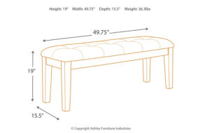 Signature Design by Ashley Ralene Dining Table with 4 Chairs, Bench and Server