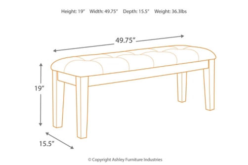 Signature Design by Ashley Ralene Dining Table and 4 Chairs and Bench