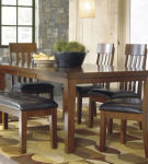 Signature Design by Ashley Ralene Dining Table and 4 Chairs and Bench