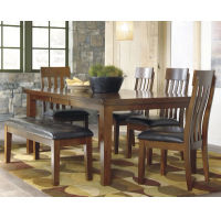 Signature Design by Ashley Ralene Dining Table and 4 Chairs and Bench