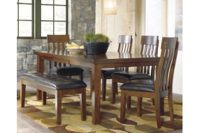 Signature Design by Ashley Ralene Dining Table and 4 Chairs and Bench