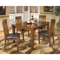 Signature Design by Ashley Ralene Dining Table with 4 Chairs-Medium Brown