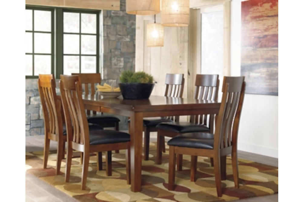 Signature Design by Ashley Ralene Dining Table and 6 Chairs-Medium Brown