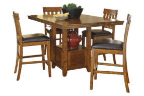 Signature Design by Ashley Ralene Counter Height Dining Table and 4 Barstools
