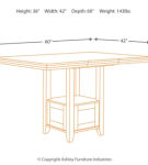 Signature Design by Ashley Ralene Counter Height Dining Table and 6 Barstools