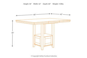 Signature Design by Ashley Ralene Counter Height Dining Table and 6 Barstools