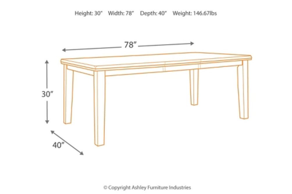 Flaybern Dining Table and 6 Chairs