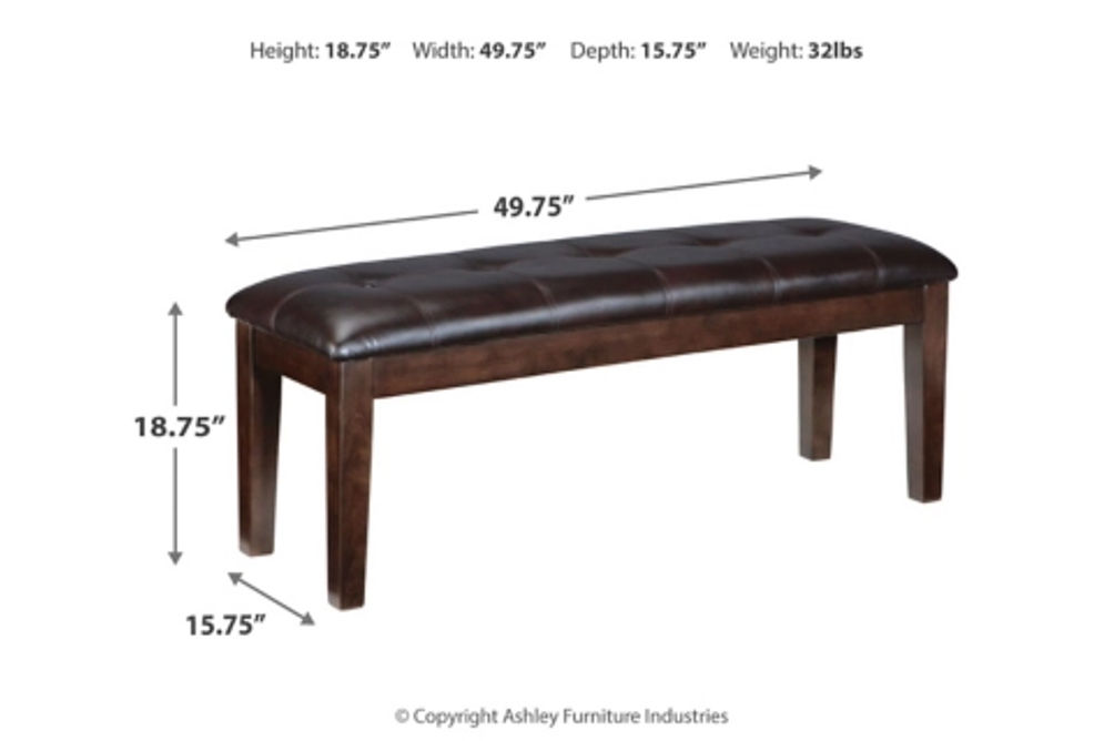 Signature Design by Ashley Haddigan Dining Table with 4 Chairs and Bench