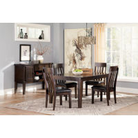 Signature Design by Ashley Haddigan Dining Table and 4 Chairs-Dark Brown