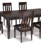 Signature Design by Ashley Haddigan Dining Table and 6 Chairs-Dark Brown