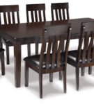 Signature Design by Ashley Haddigan Dining Table and 8 Chairs-Dark Brown