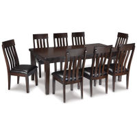 Signature Design by Ashley Haddigan Dining Table and 8 Chairs-Dark Brown