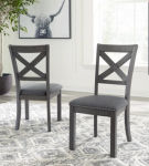 Signature Design by Ashley Myshanna Dining Table and 6 Chairs-Gray