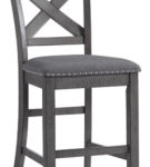 Signature Design by Ashley Myshanna Counter Height Bar Stool (Set of 2)-Gray