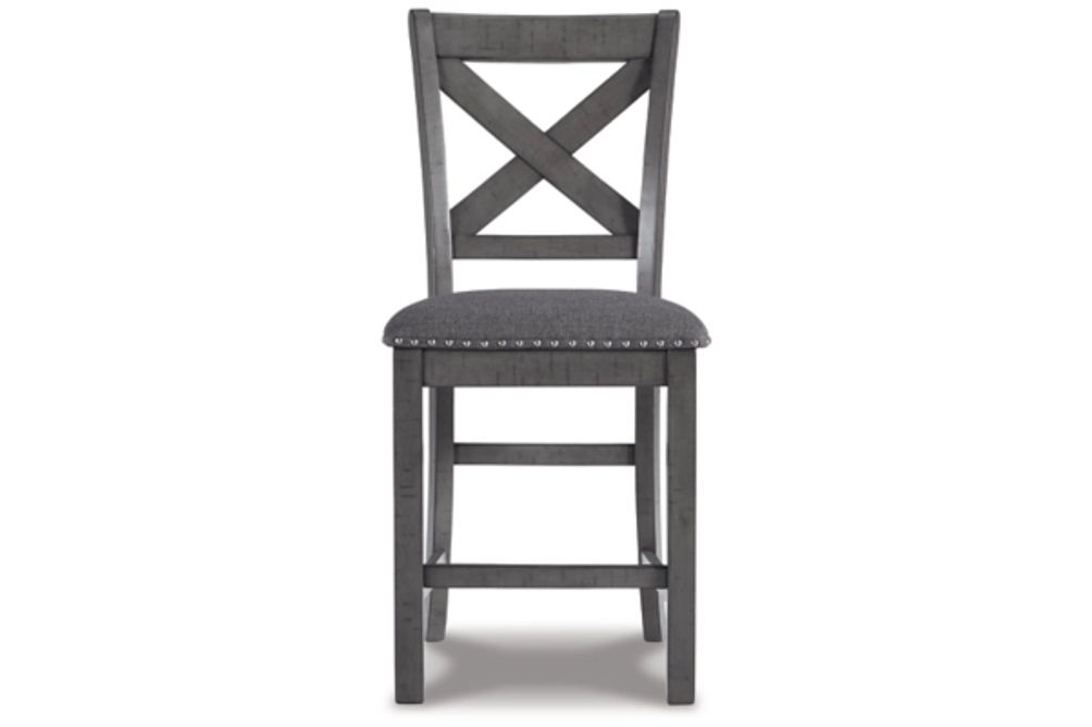 Signature Design by Ashley Myshanna Counter Height Bar Stool (Set of 2)-Gray