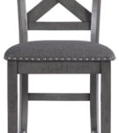 Signature Design by Ashley Myshanna Counter Height Bar Stool (Set of 2)-Gray