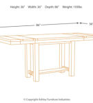 Signature Design by Ashley Moriville Counter Height Dining Table and 6 Barstool