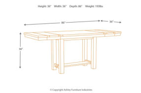 Signature Design by Ashley Moriville Counter Height Dining Table and 6 Barstool