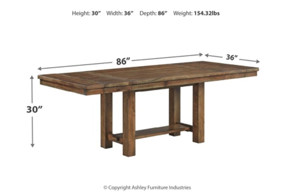 Signature Design by Ashley Moriville Dining Table and 4 Chairs and Bench