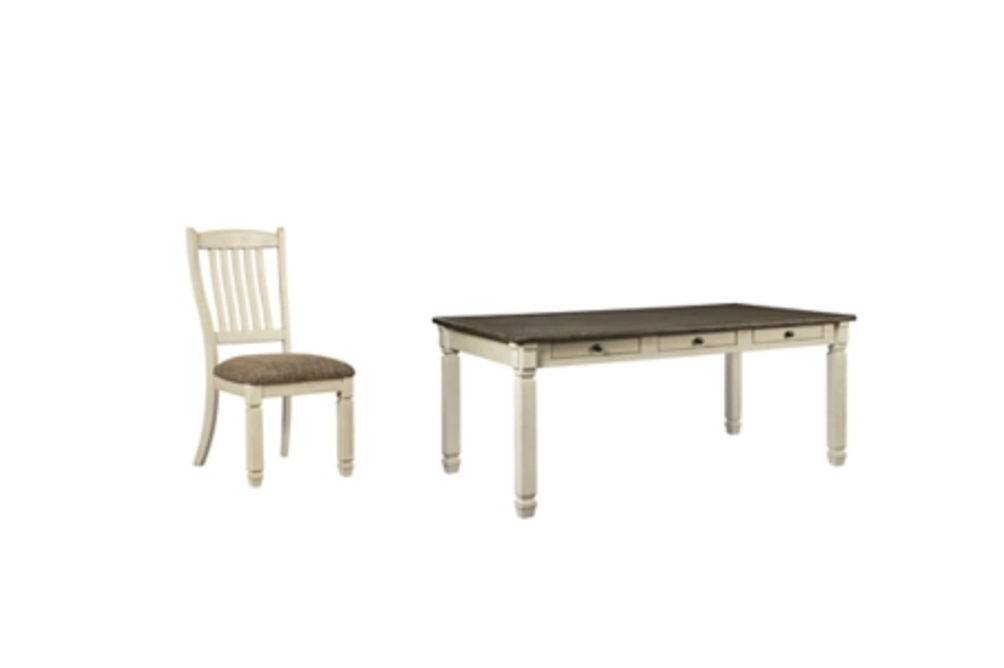 Signature Design by Ashley Bolanburg Dining Table with 4 Chairs-Two-tone
