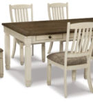 Signature Design by Ashley Bolanburg Dining Table with 6 Chairs-Two-tone