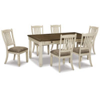 Signature Design by Ashley Bolanburg Dining Table with 6 Chairs-Two-tone