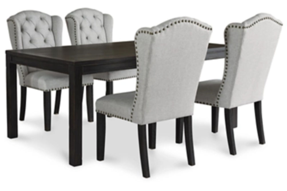Signature Design by Ashley Jeanette Dining Table with 4 Chairs-Black