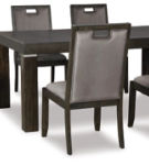 Signature Design by Ashley Hyndell Dining Table and 6 Chairs-Grayish Brown