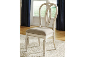 Signature Design by Ashley Realyn Dining Table and 6 Chairs-Chipped White