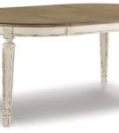 Signature Design by Ashley Realyn Dining Table and 4 Chairs-Chipped White