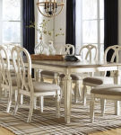 Signature Design by Ashley Realyn Dining Extension Table and 8 Chairs