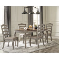 Signature Design by Ashley Lodenbay Dining Table and 4 Chairs-Antique Gray