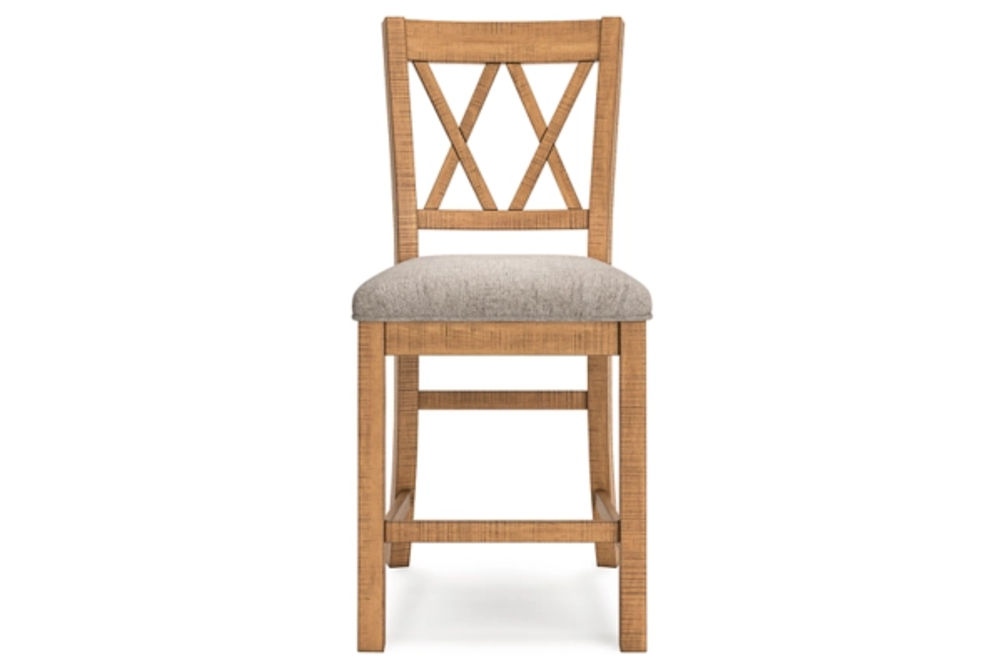 Signature Design by Ashley Havonplane Barstool (Set of 2)-Brown