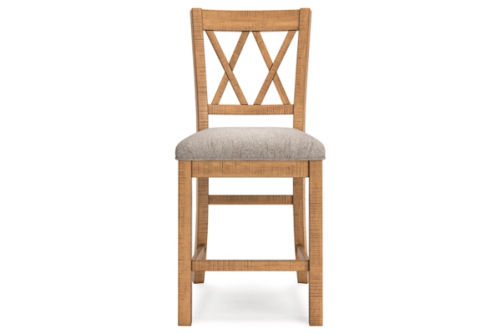 Signature Design by Ashley Havonplane Barstool (Set of 2)-Brown