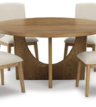 Signature Design by Ashley Dakmore Dining Table and 4 Chairs-Brown