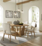 Signature Design by Ashley Dakmore Dining Table and 4 Chairs-Brown