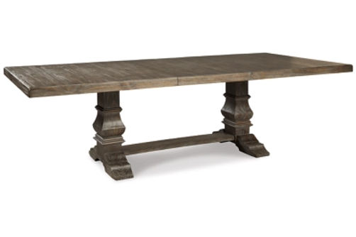 Signature Design by Ashley Wyndahl Dining Table and 6 Chairs-Rustic Brown