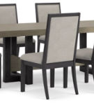 Signature Design by Ashley Foyland Dining Table and 6 Chairs-Black/Brown