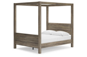 Signature Design by Ashley Shallifer Queen Canopy Bed-Brown