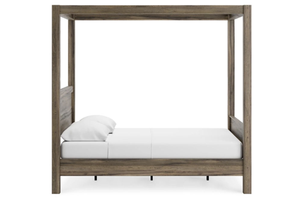 Signature Design by Ashley Shallifer Queen Canopy Bed-Brown