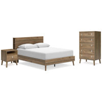 Signature Design by Ashley Aprilyn Queen Bookcase Platform Bed, Chest and Nigh