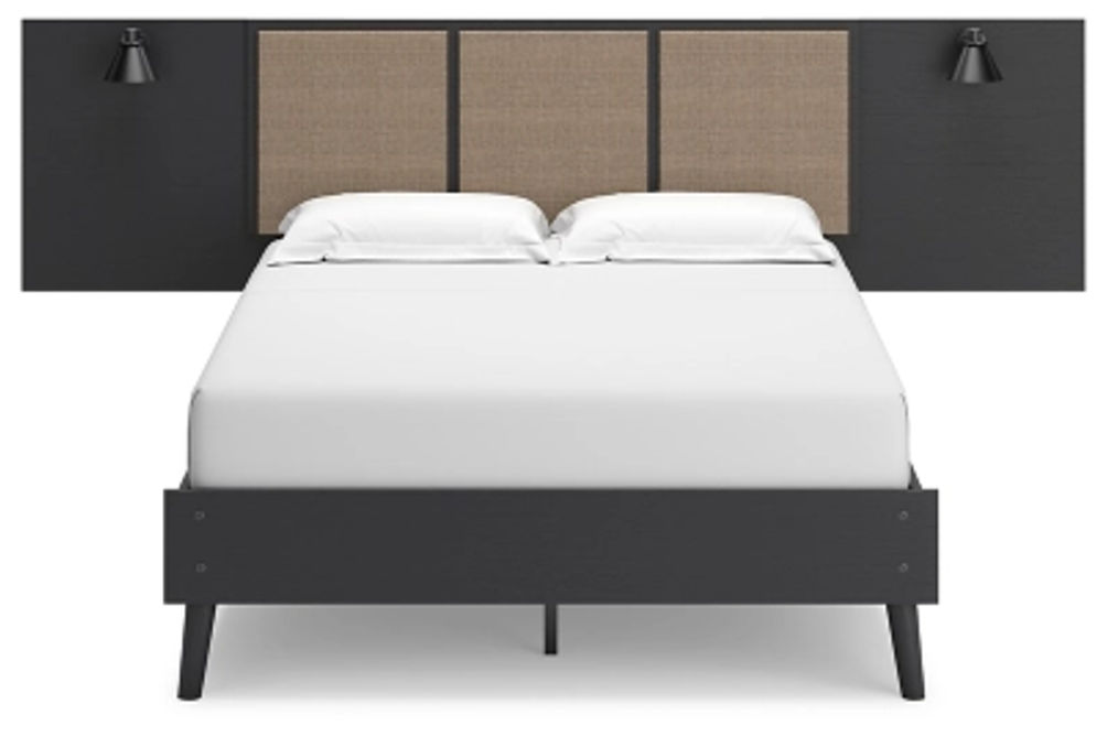 Signature Design by Ashley Charlang Full Panel Platform Bed with 2 Extensions-