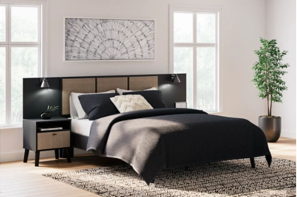 Signature Design by Ashley Charlang Queen Panel Platform Bed with 2 Extensions