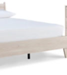 Socalle Queen Panel Platform Bed with Dresser and Nightstand-Light Natural