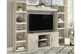 Signature Design by Ashley Bellaby 4-Piece Entertainment Center-Whitewash