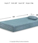 Sierra Sleep by Ashley iKidz Blue Twin Mattress and Pillow-Blue