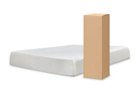 Sierra Sleep by Ashley 10 Inch Chime Memory Foam King Mattress and Foundation-