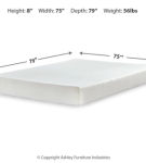 Sierra Sleep by Ashley Chime 8 Inch Memory Foam King Mattress and Adjustable B