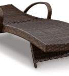 Signature Design by Ashley Kantana 2 Outdoor Chaise Lounge Chairs and End Tabl