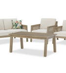 Signature Design by Ashley Barn Cove Outdoor Loveseat, 2 Lounge Chairs and Cof